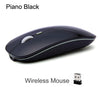 Cliry Rechargeable Optical Wireless Mouse Slient Button Ultra Thin Mini Optical Ultrathin USB 2.4G Mice for Computer Laptop PC