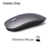 Cliry Rechargeable Optical Wireless Mouse Slient Button Ultra Thin Mini Optical Ultrathin USB 2.4G Mice for Computer Laptop PC