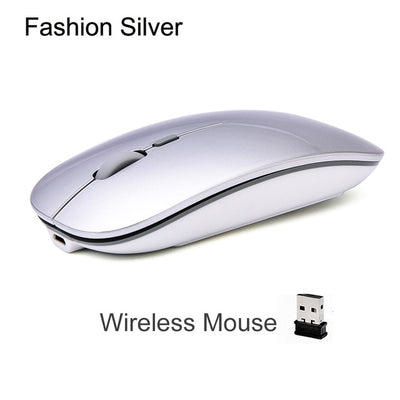 Cliry Rechargeable Optical Wireless Mouse Slient Button Ultra Thin Mini Optical Ultrathin USB 2.4G Mice for Computer Laptop PC