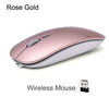 Cliry Rechargeable Optical Wireless Mouse Slient Button Ultra Thin Mini Optical Ultrathin USB 2.4G Mice for Computer Laptop PC