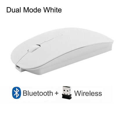 Cliry Rechargeable Optical Wireless Mouse Slient Button Ultra Thin Mini Optical Ultrathin USB 2.4G Mice for Computer Laptop PC