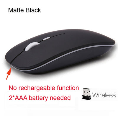 Cliry Rechargeable Optical Wireless Mouse Slient Button Ultra Thin Mini Optical Ultrathin USB 2.4G Mice for Computer Laptop PC