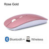 Cliry 2.4Ghz Wireless + Bluetooth Dual Mode 2 In 1 Cordless Mouse 1600 DPI Ultra-thin Ergonomic Portable Optical Mice computer