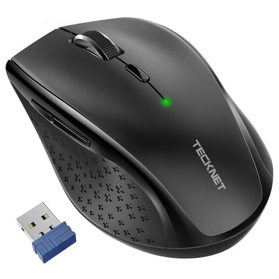 TeckNet Wireless Mouse M002 2.4Ghz Optical Cordless Mouse USB Nano Receiver for Notebook PC Laptop Computer 4800DPI 6 Levels