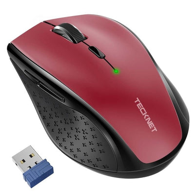 TeckNet Wireless Mouse M002 2.4Ghz Optical Cordless Mouse USB Nano Receiver for Notebook PC Laptop Computer 4800DPI 6 Levels