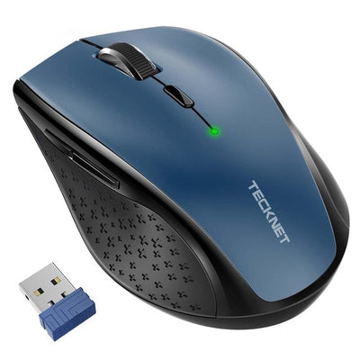 TeckNet Wireless Mouse M002 2.4Ghz Optical Cordless Mouse USB Nano Receiver for Notebook PC Laptop Computer 4800DPI 6 Levels